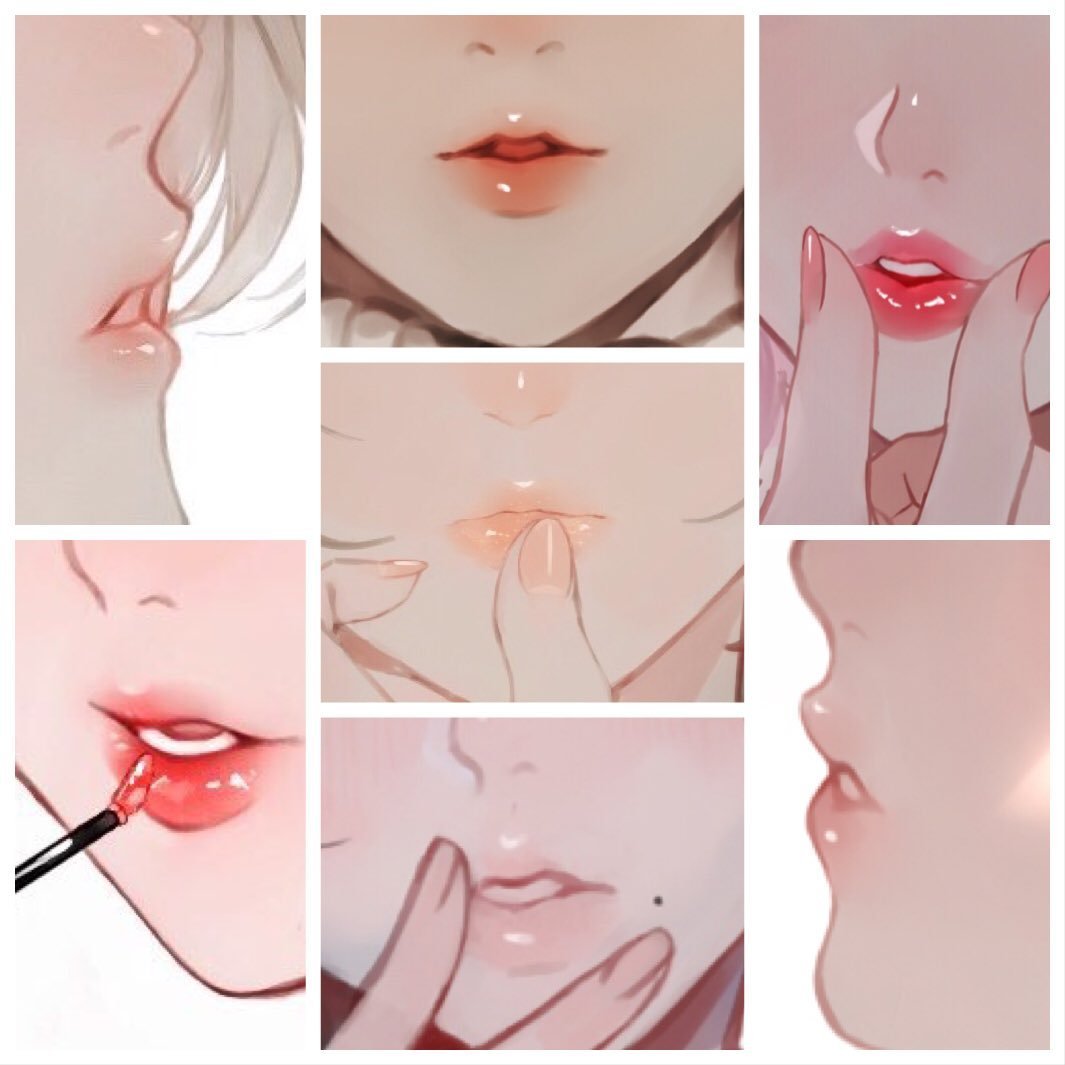 Аниме губы девушки