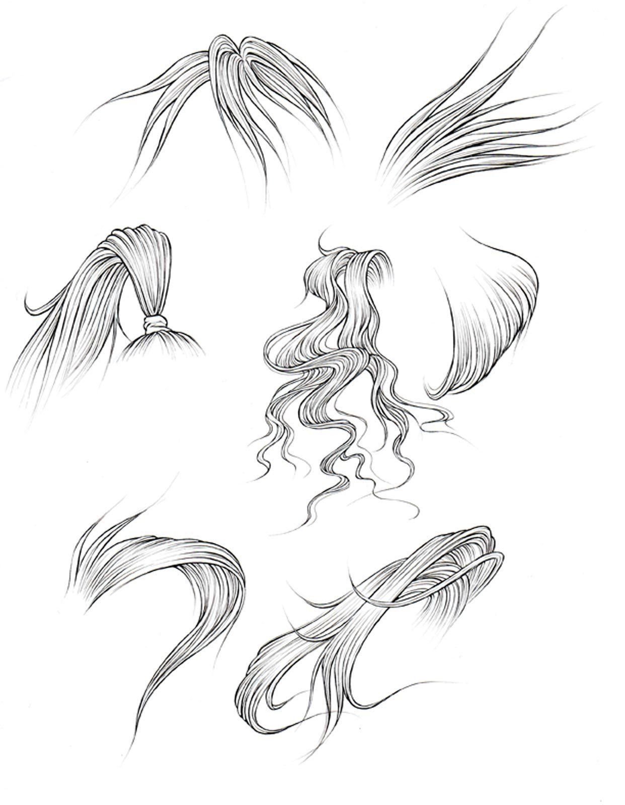 Длинные волосы для рисования