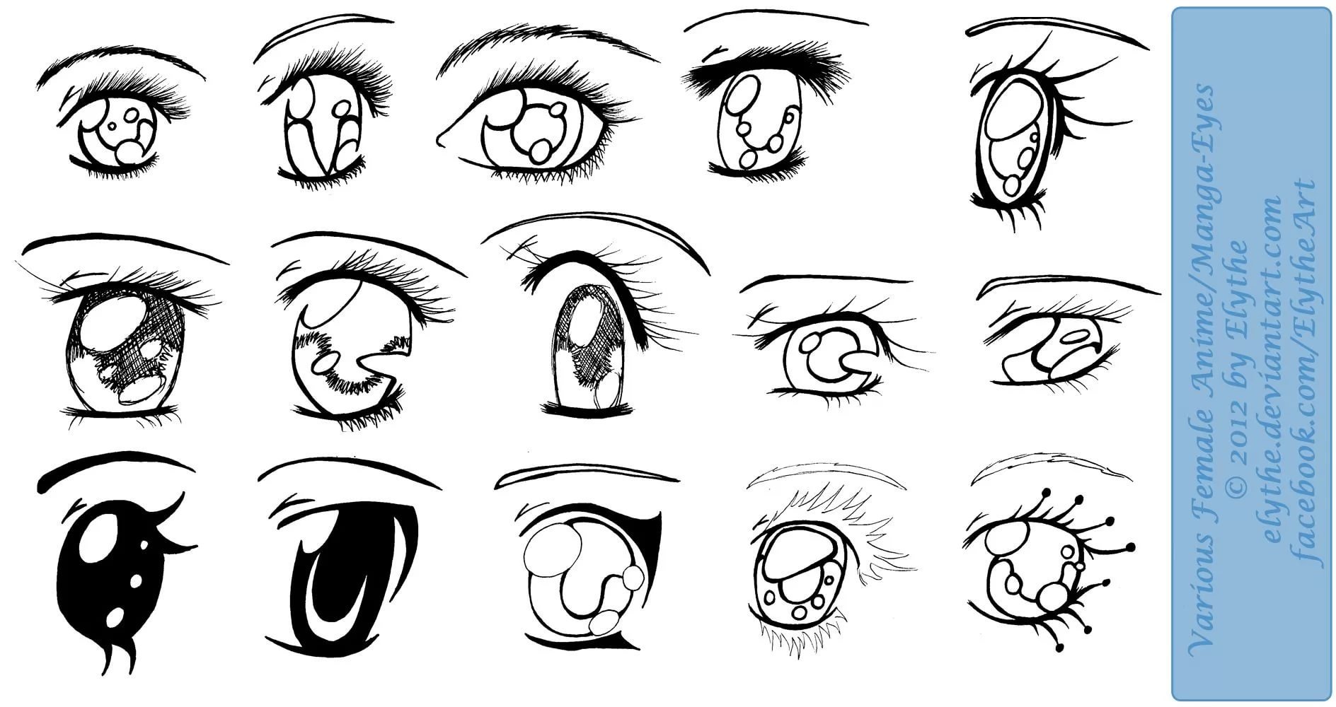 Обучалки по рисованию аниме глаз
