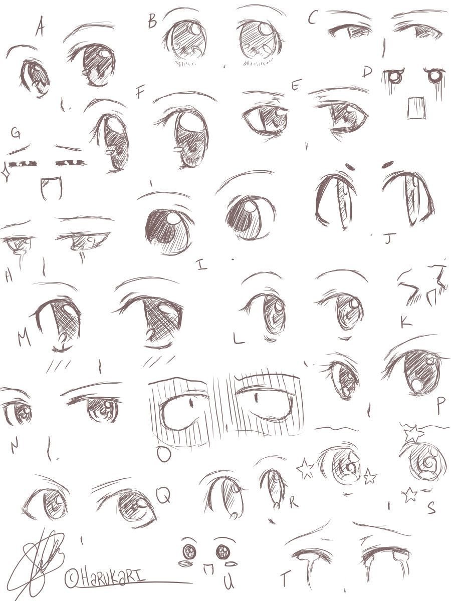 Уроки по рисованию аниме глаза