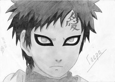 Рисунки для срисовки аниме Гаара