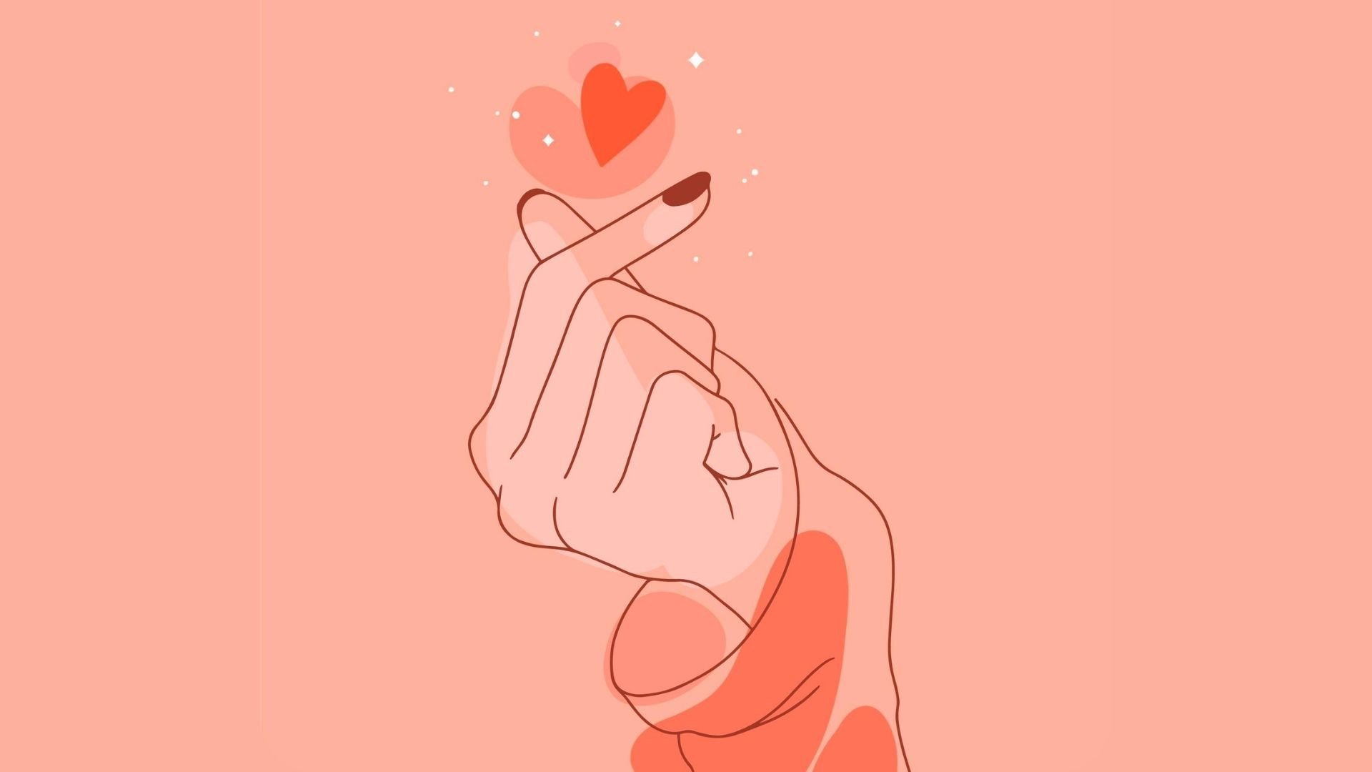 Сердечко пальцами аниме