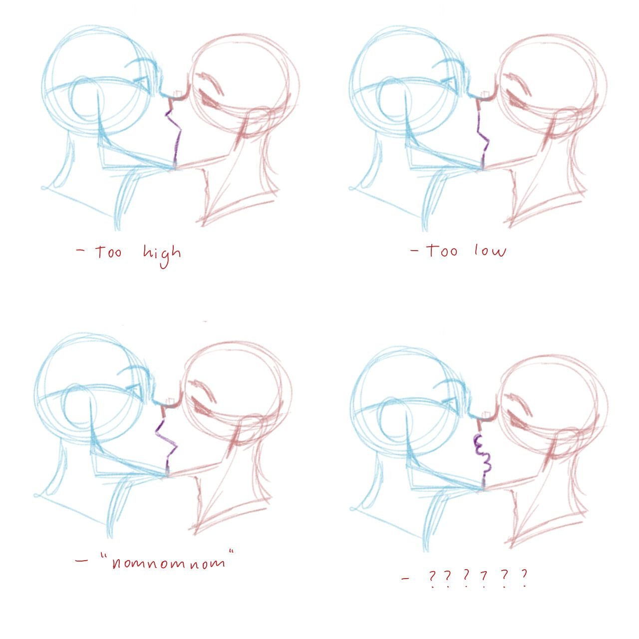 Поцелуи референсы для рисования