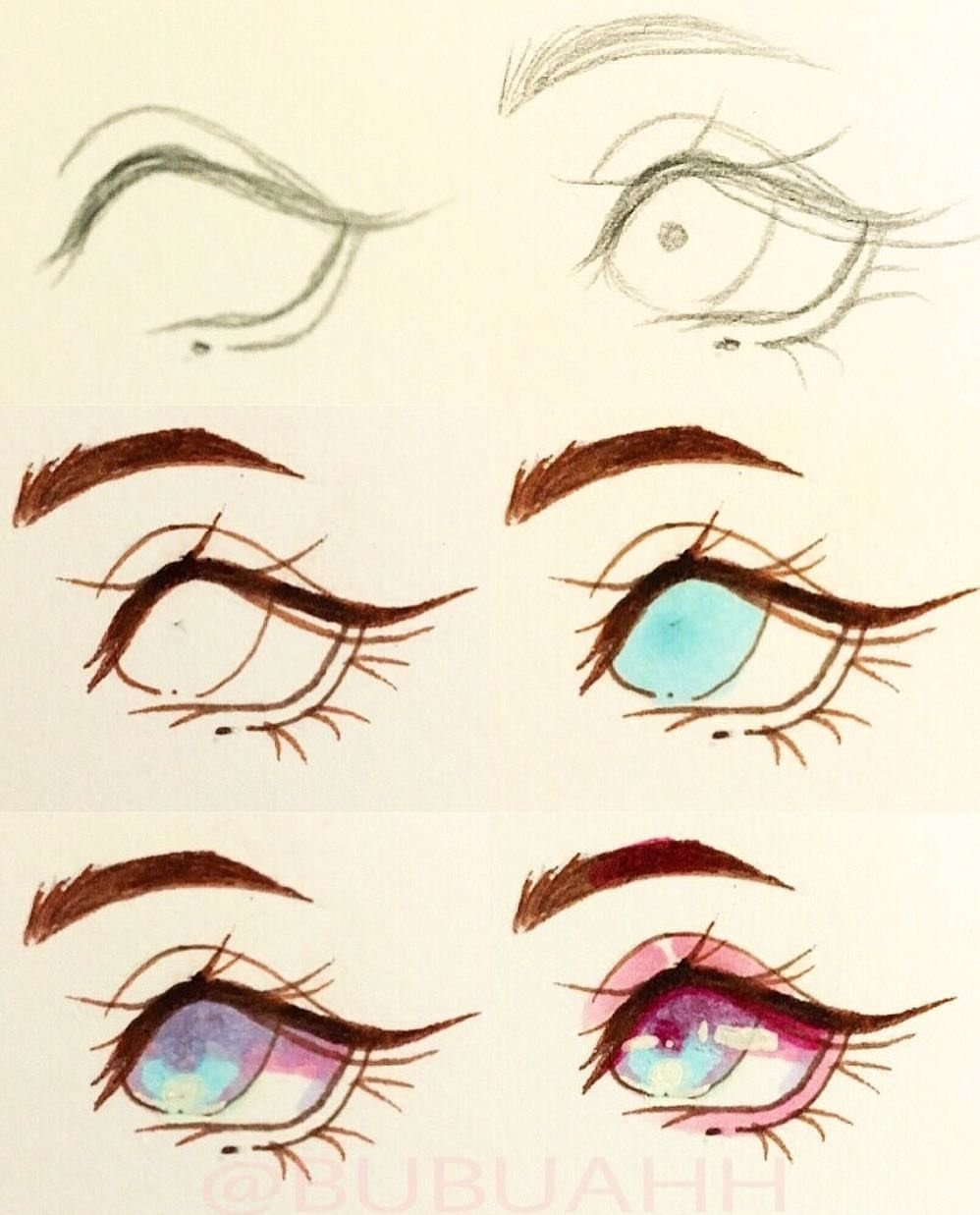 Стилистика рисования глаз