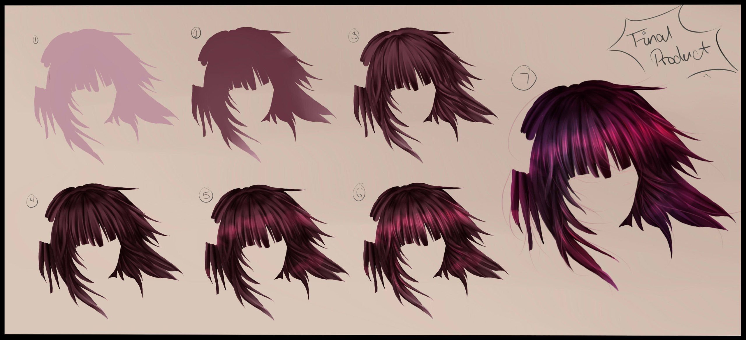Как раскрасить волосы персонажу