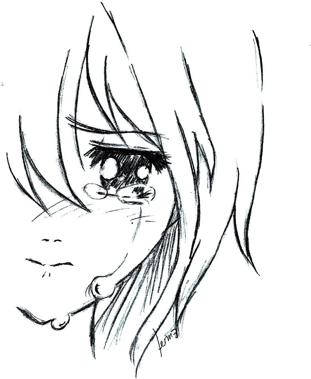 Рисунок девочка плачет карандашом для срисовки
