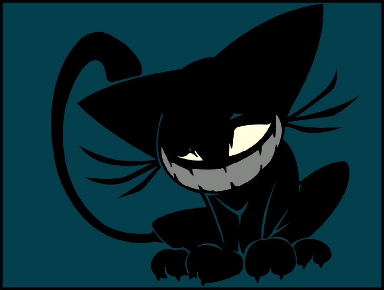 Рисунки черной кошки аниме