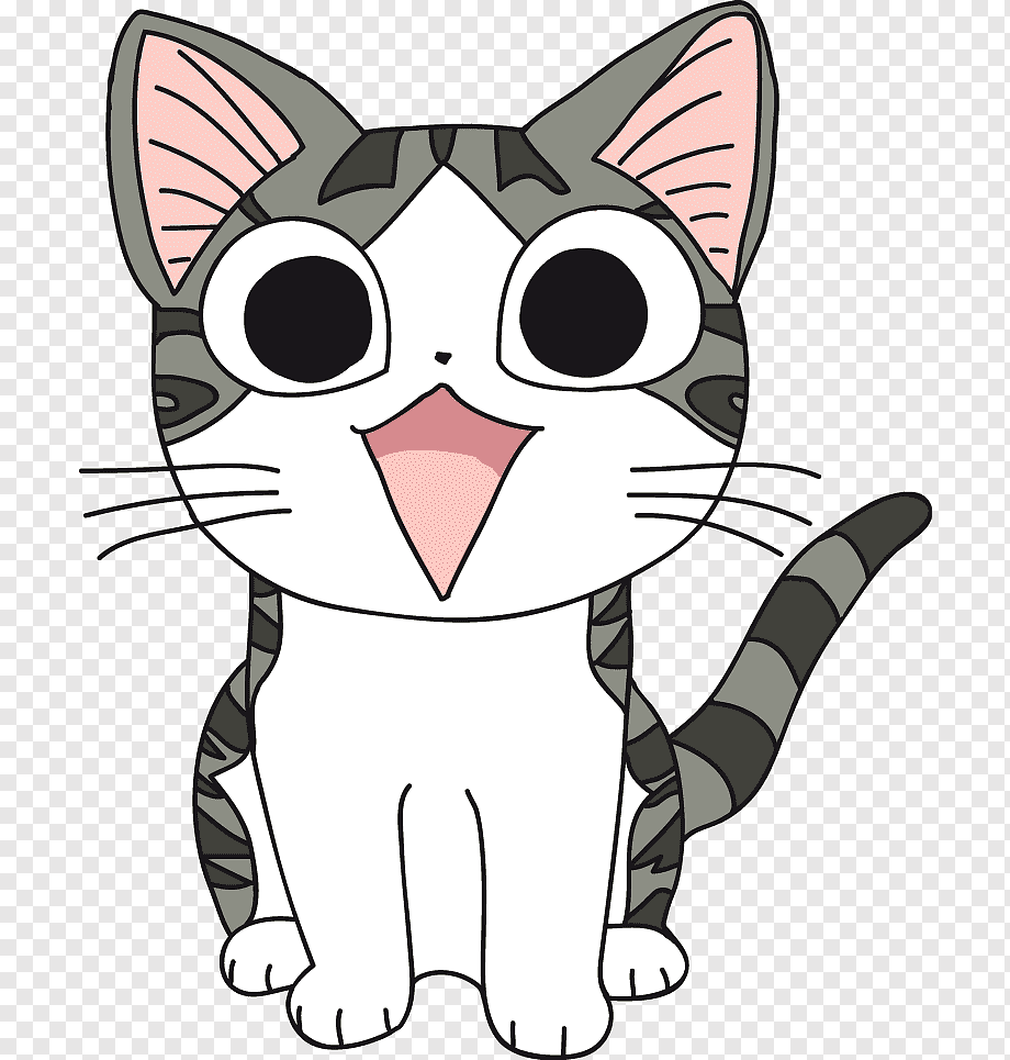 Кошка в стиле аниме рисунки