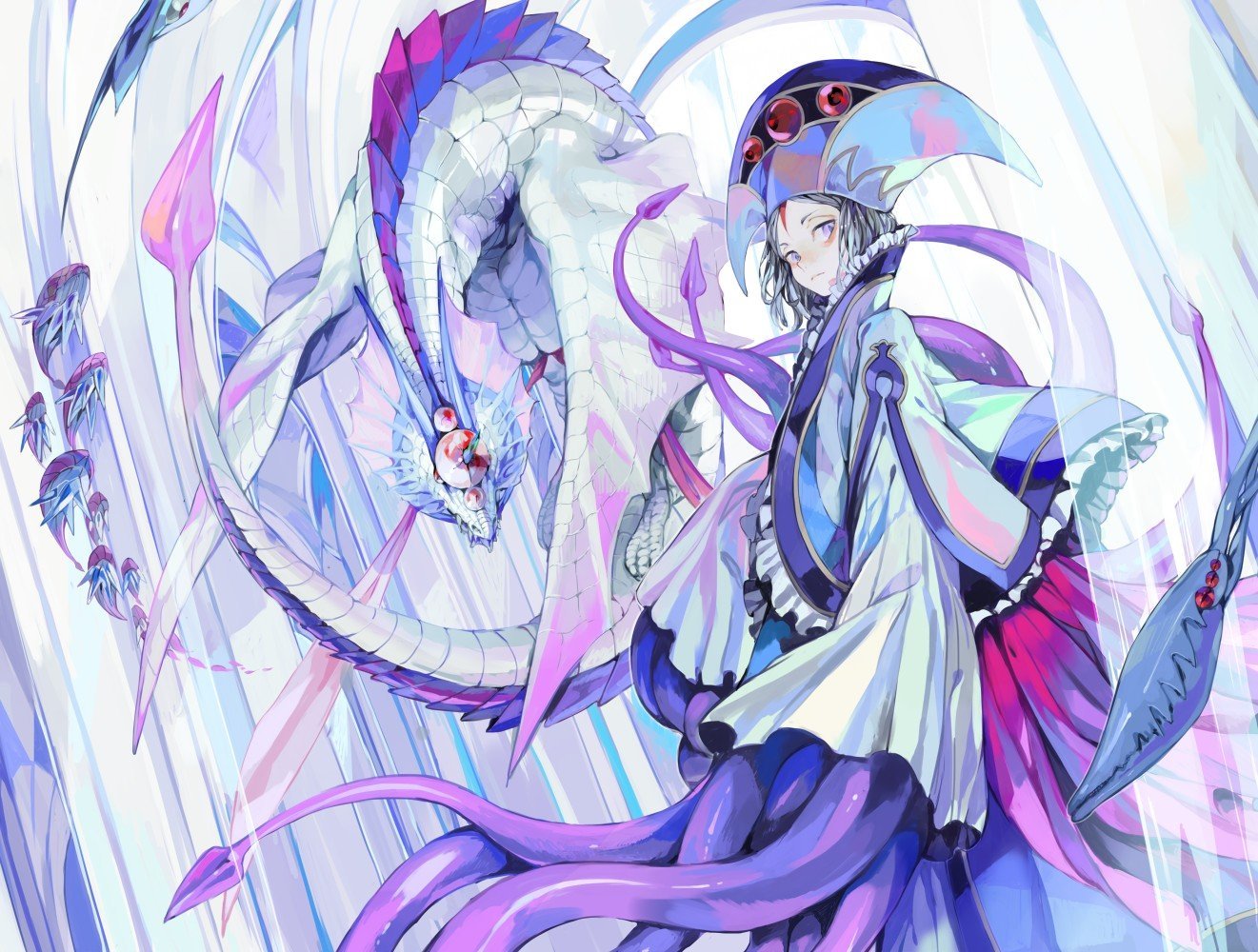 Фиолетовый дракон аниме