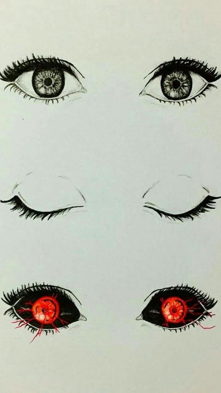 Глаза демона аниме рисунки