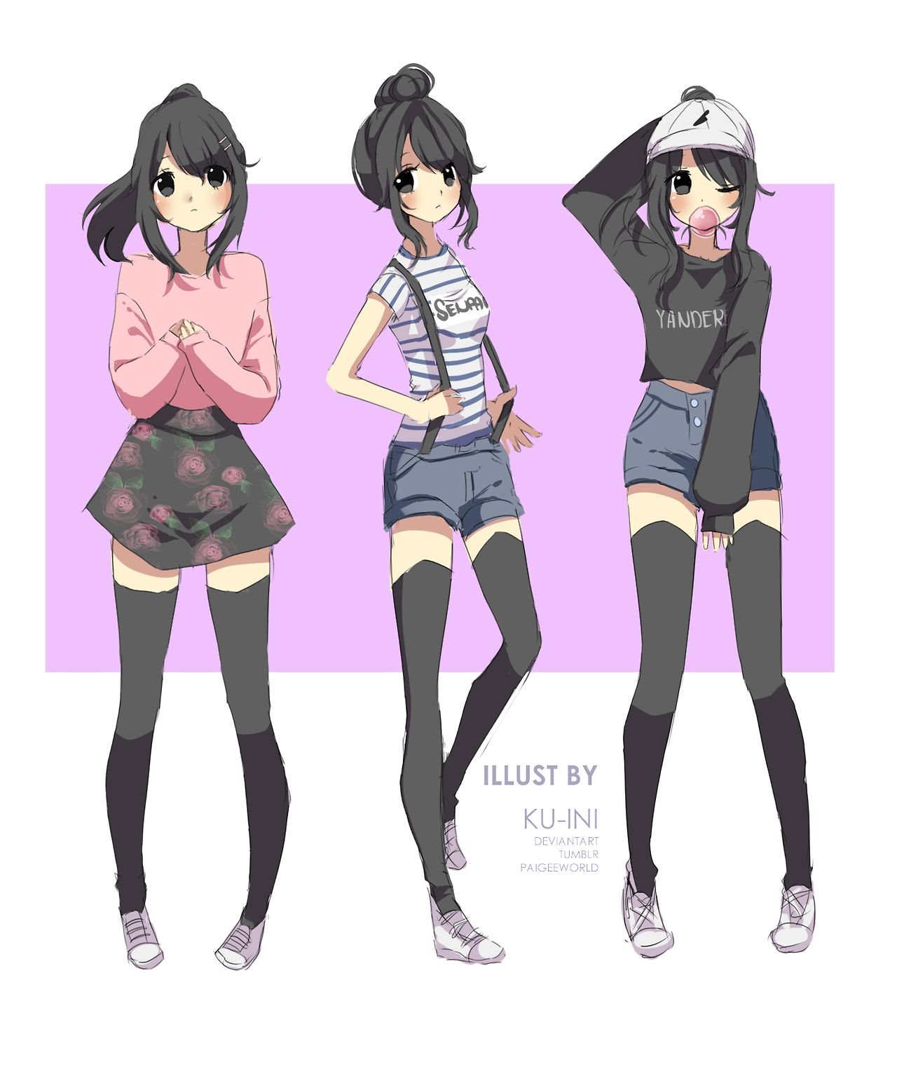 Девушки в одежде аниме