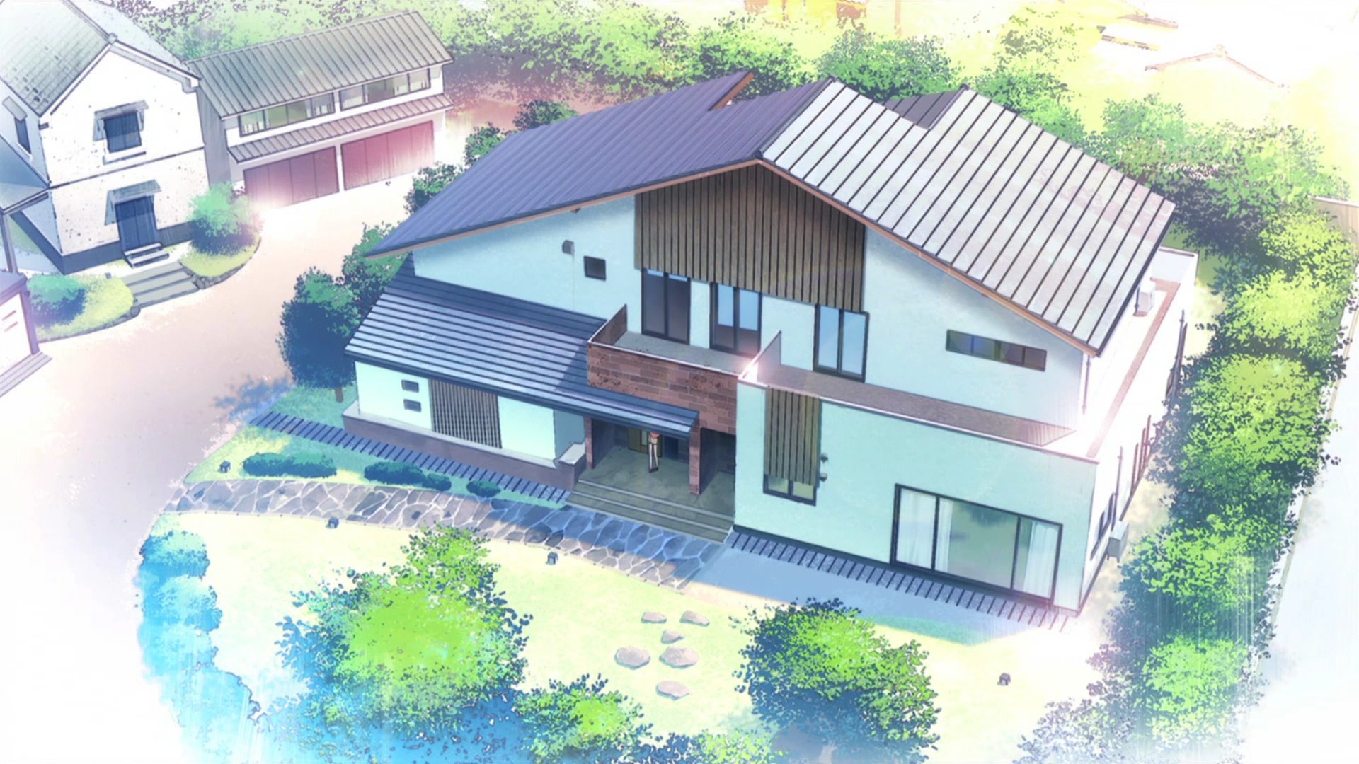 Загородный дом аниме