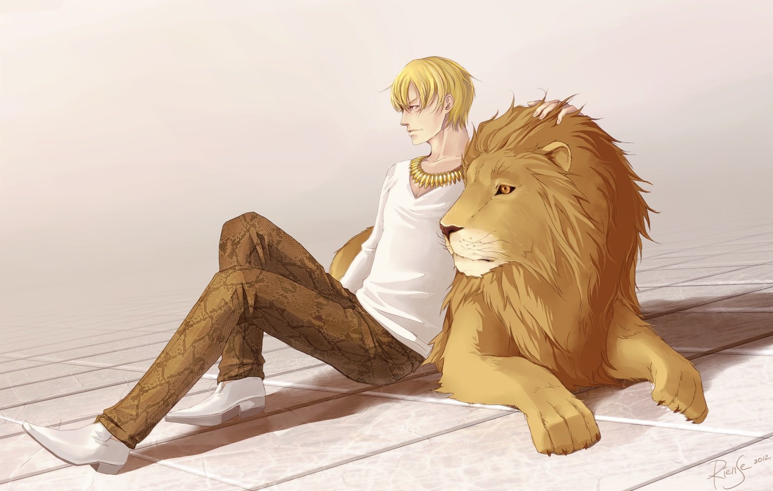 Гильгамеш со львом аниме