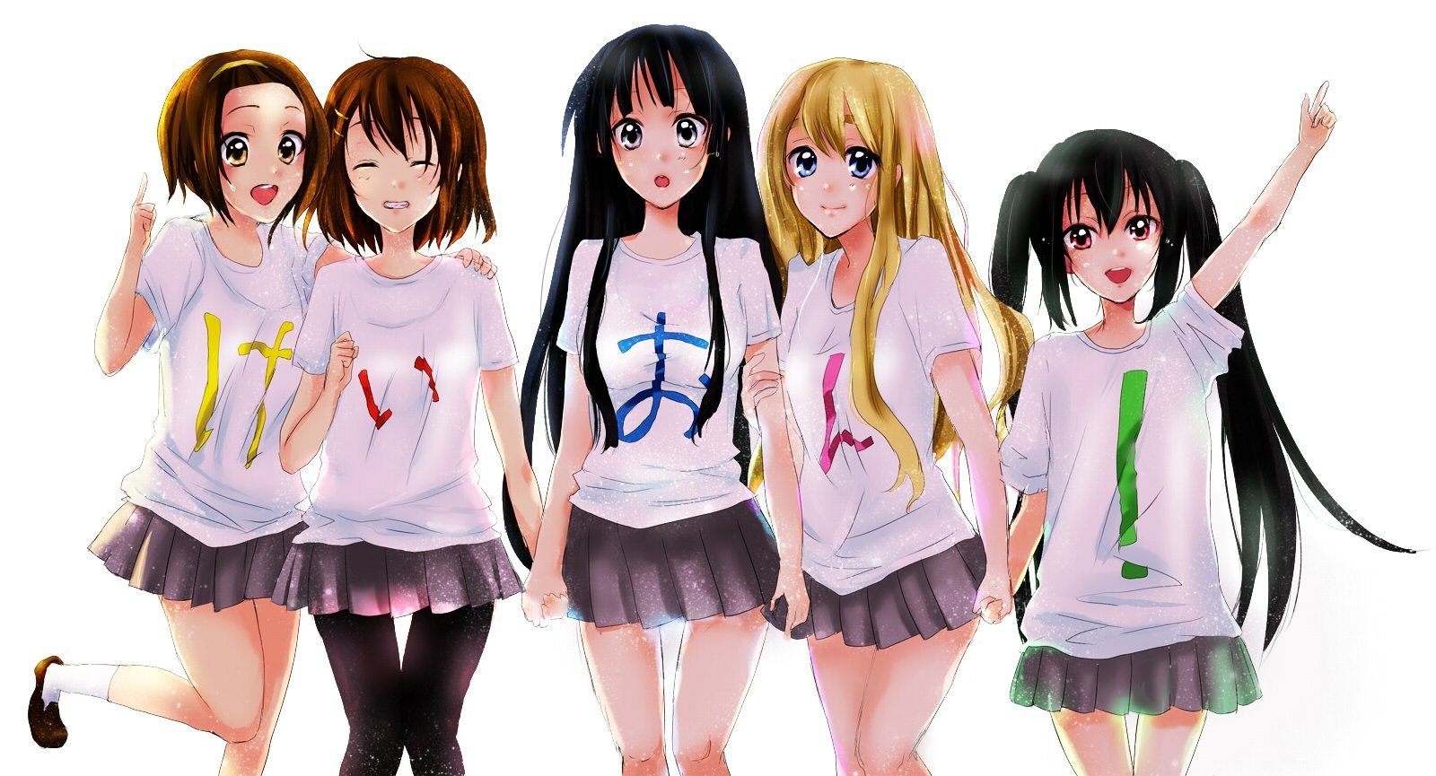 Шесть аниме девушек