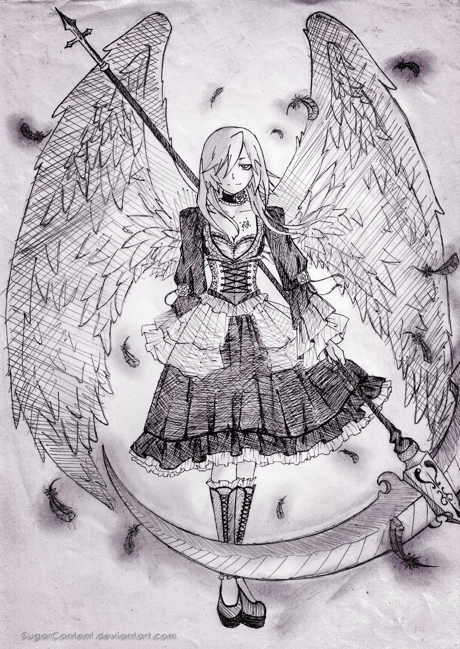 Ангел смерти карандашом