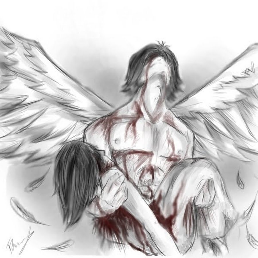 Ангел и демон аниме рисунки