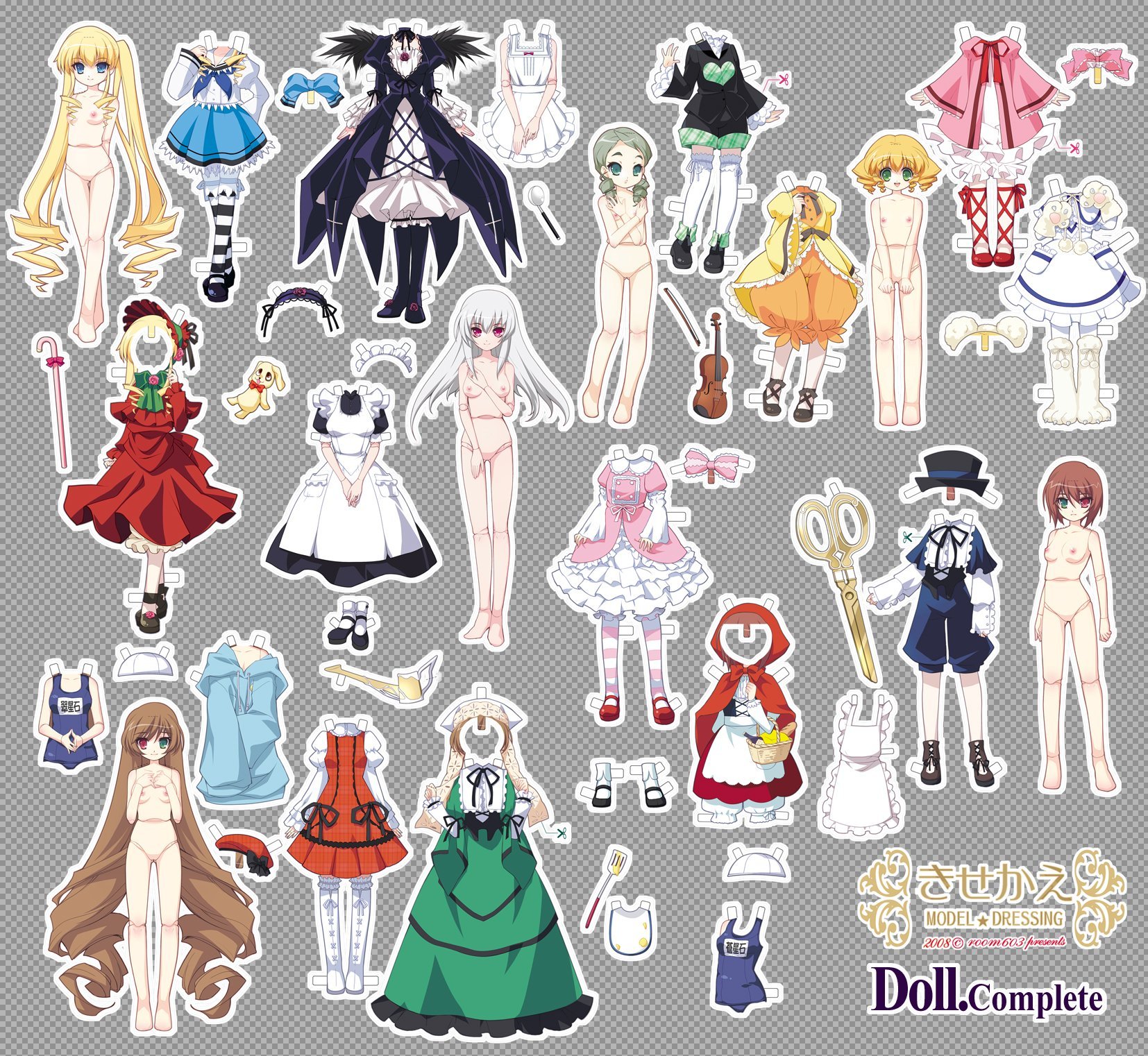 Бумажные куклы аниме