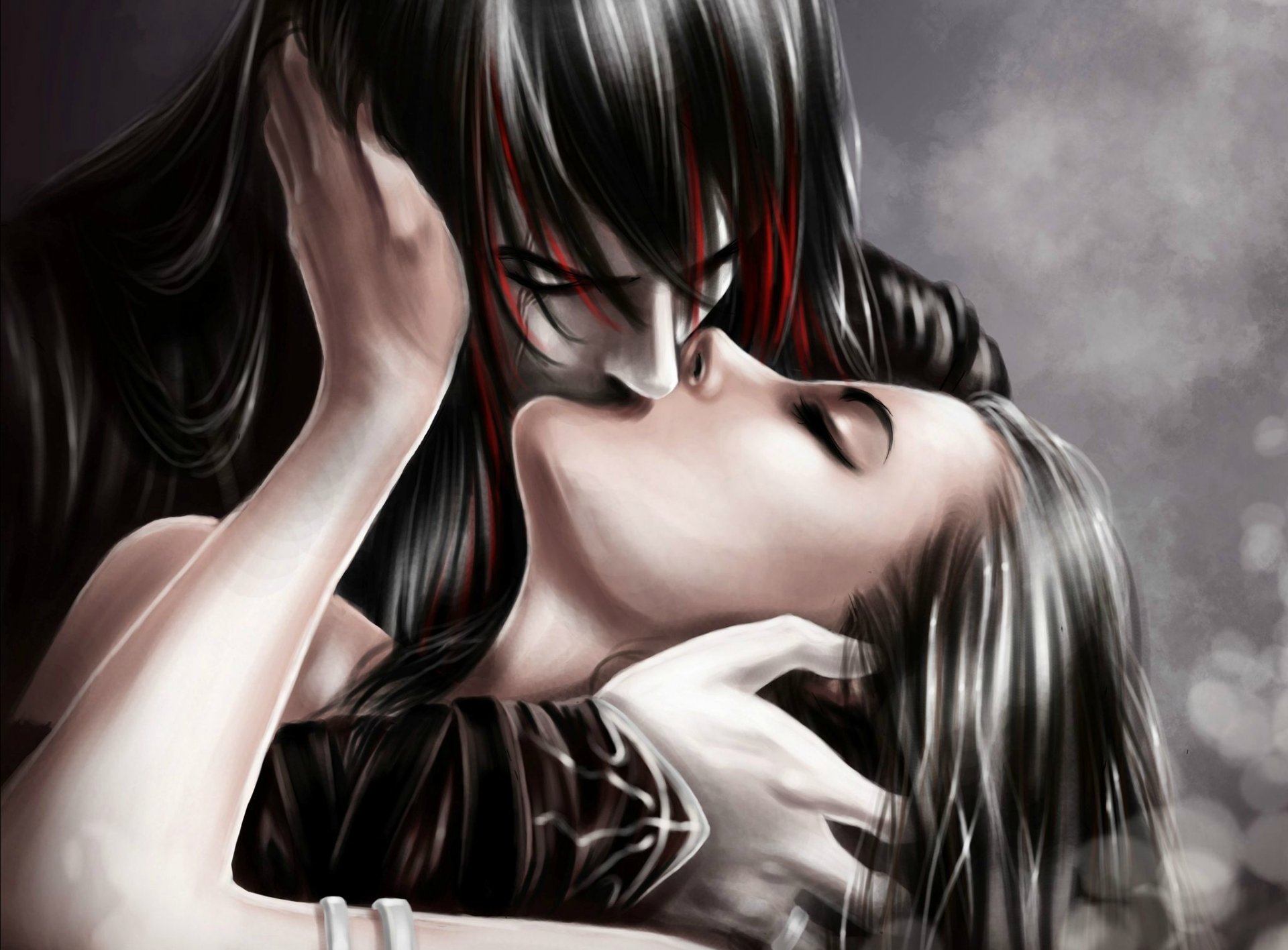 Вампир и девушка любовь