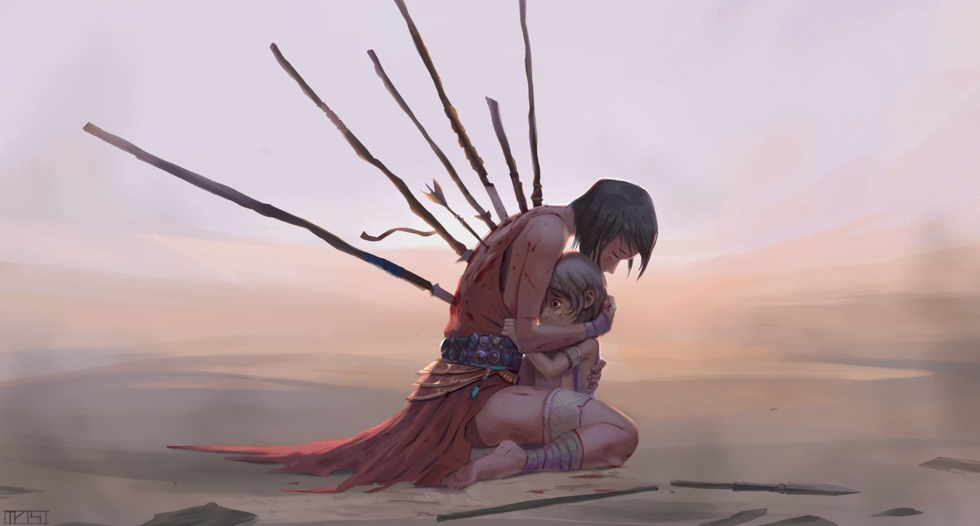 Самурай и девушка любовь