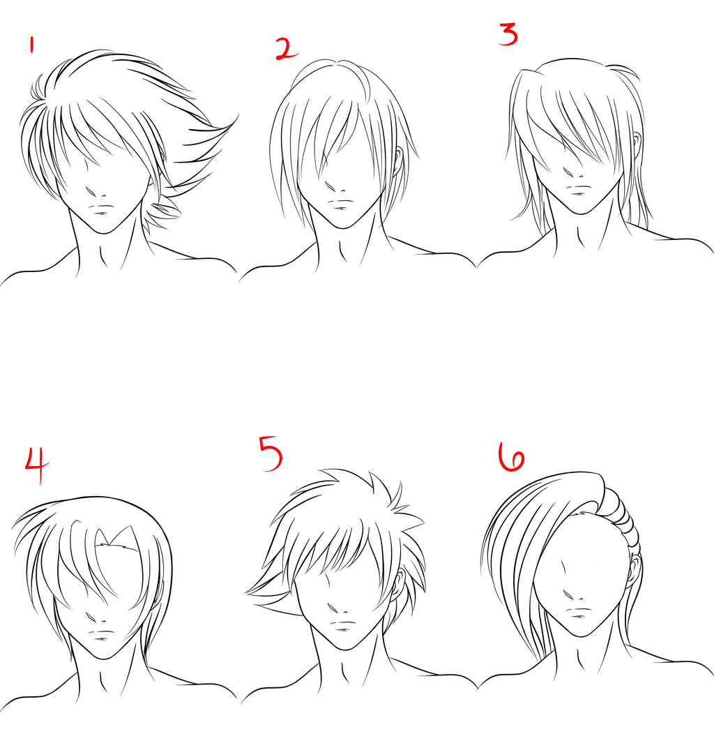 Как рисовать волосы парня