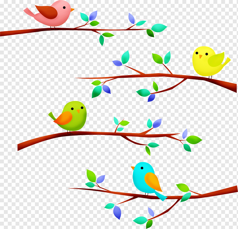 Птички на веточках для детей