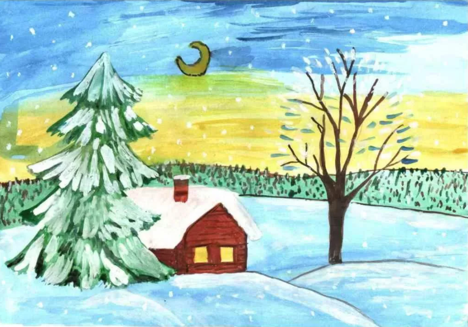 Как рисовать зиму. Зимний пейзаж рисунок. Рисование зимний пейзаж. Рисунок на тему зима. Зимний пейзаж рисование для детей.