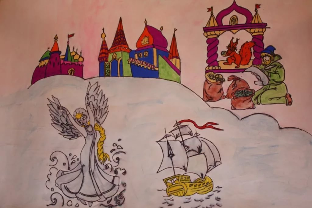 Картинки из сказки о царе салтане для срисовки