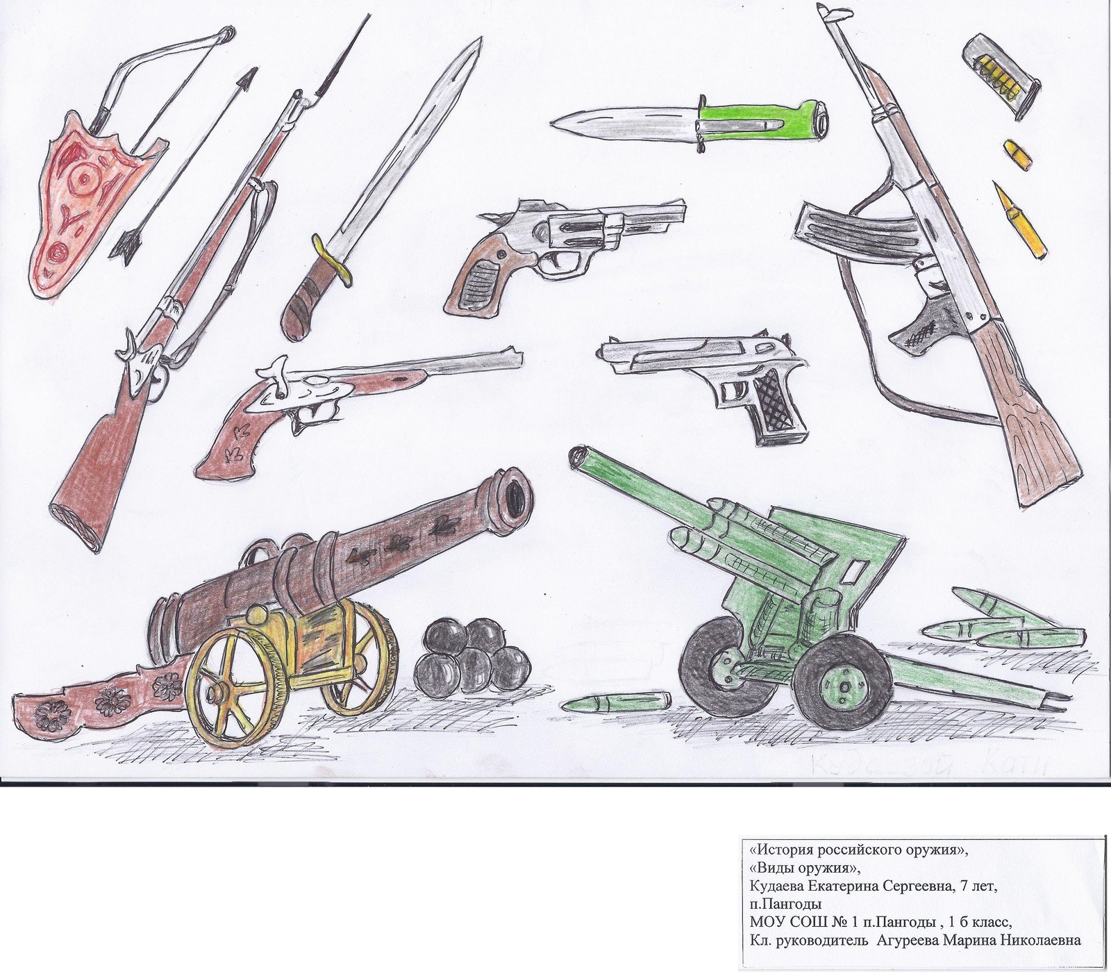 Оружие рисунок для детей