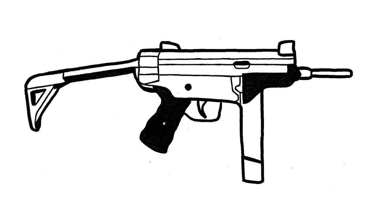 Мп5 пистолет пулемет раскраска