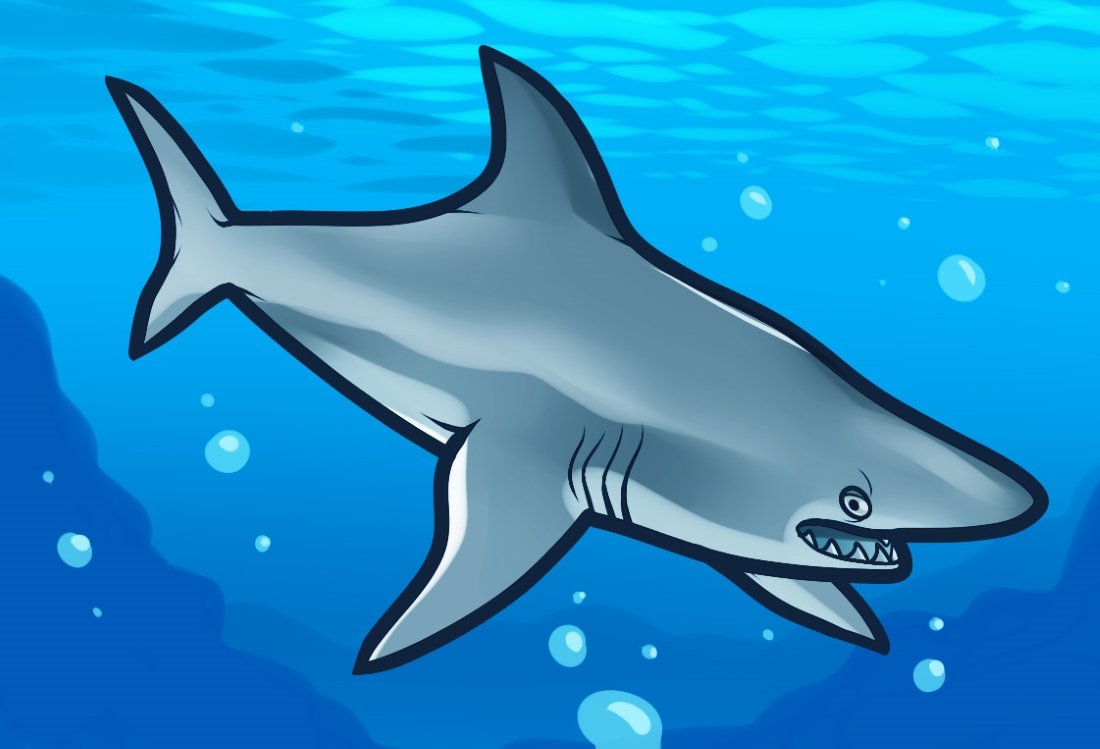 Акула детский рисунок