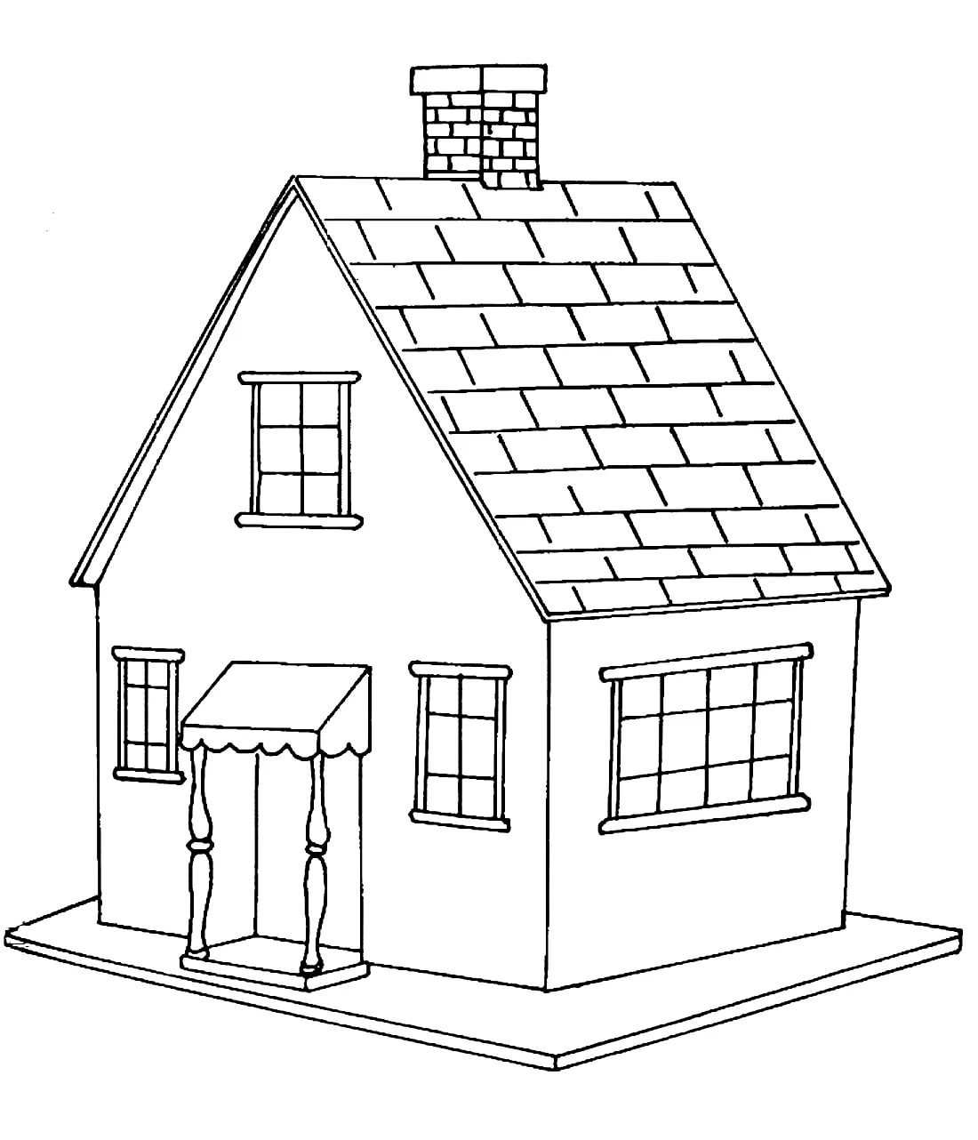 3д дом рисунок простой