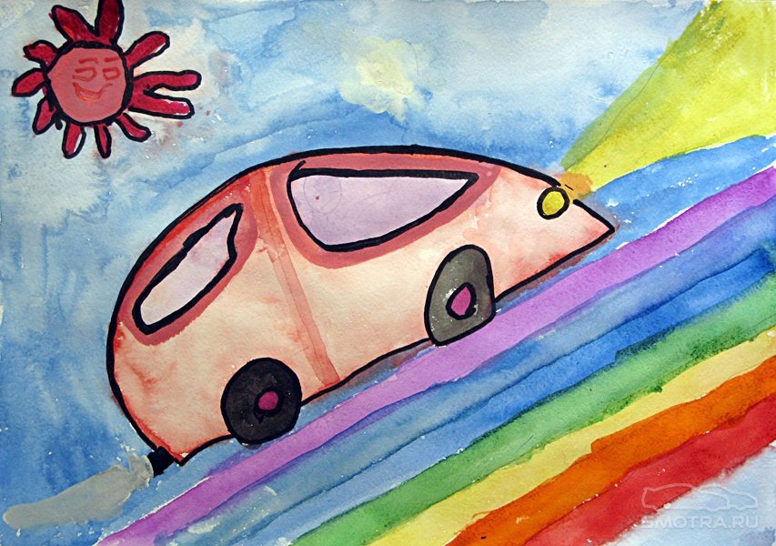 Современные автомобили рисунки детей - 84 фото