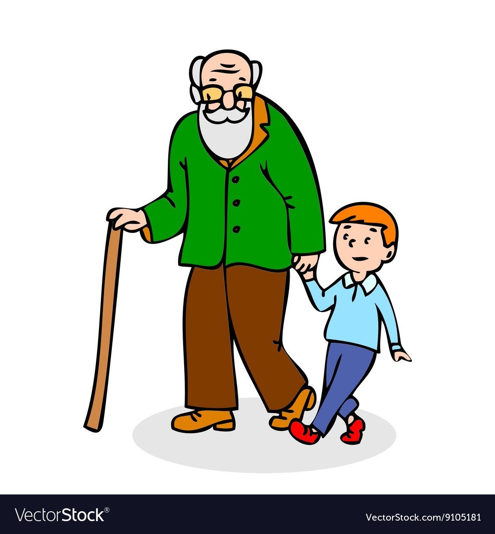 Мальчик и дедушка