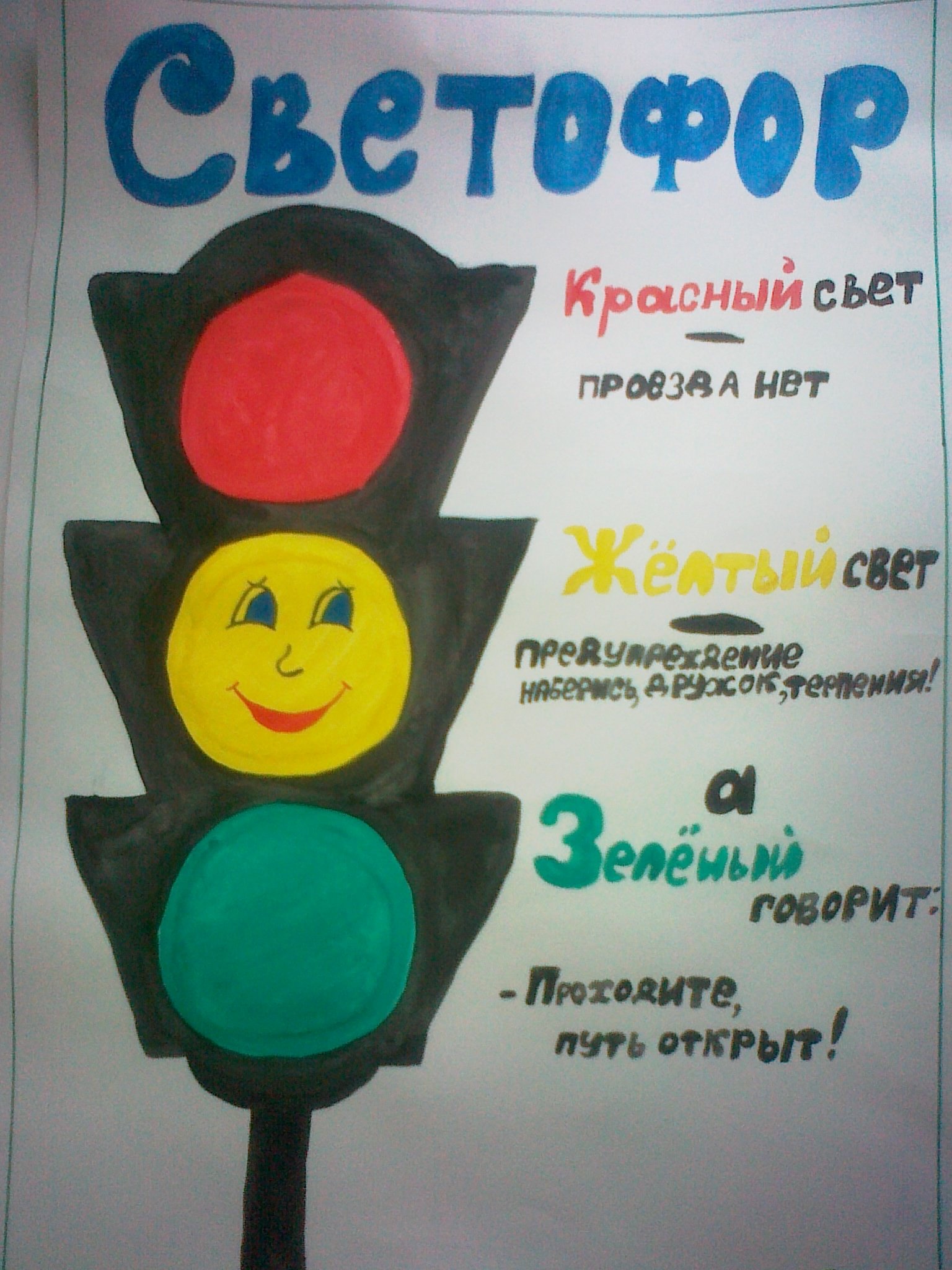 Плакат на тему дорожное движение