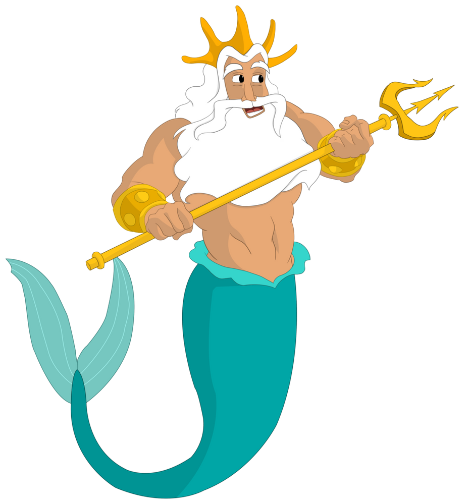 Царь посейдон. Царь Тритон из Русалочки. Нептун морской царь. Тритон отец Ариэль.