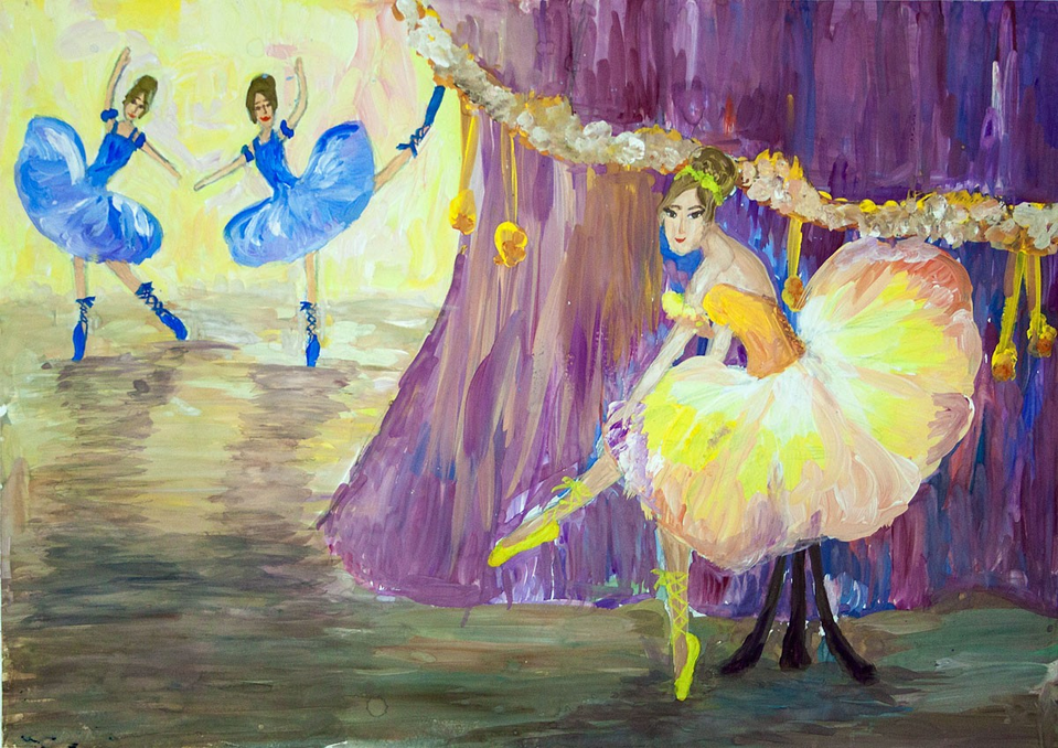 Детский танец я рисую этот мир. Рисунок к балету Золушка Прокофьева. Иллюстрация к балету Прокофьева Золушка 2 класс. Рисунок на тему танцы.