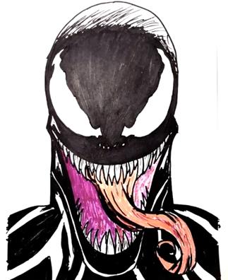 Веном для рисования лицо