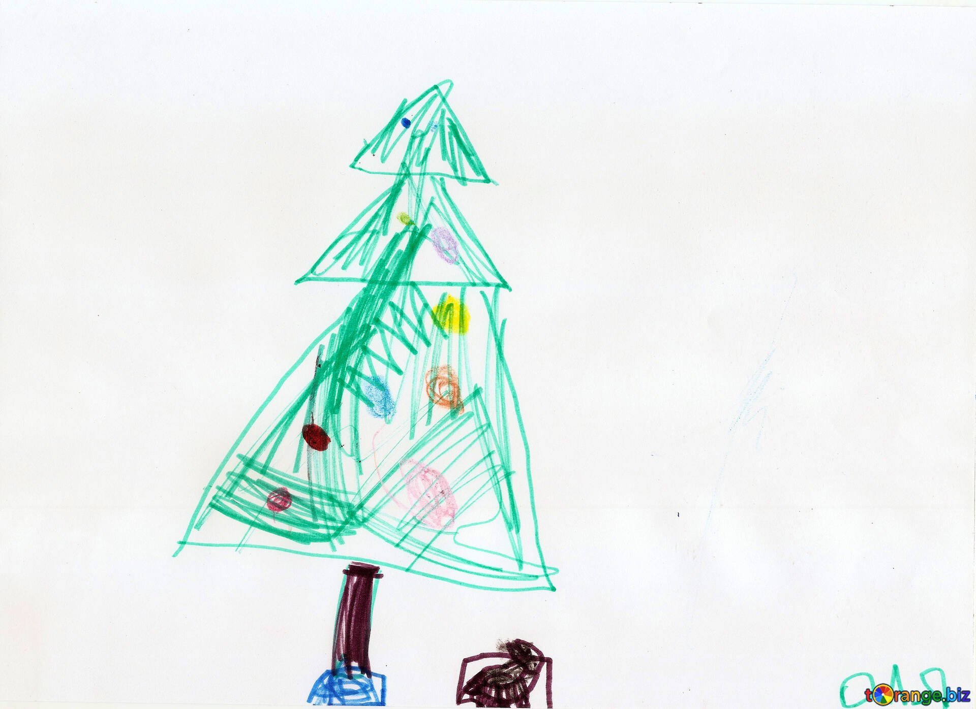 Новогодняя елка детский рисунок