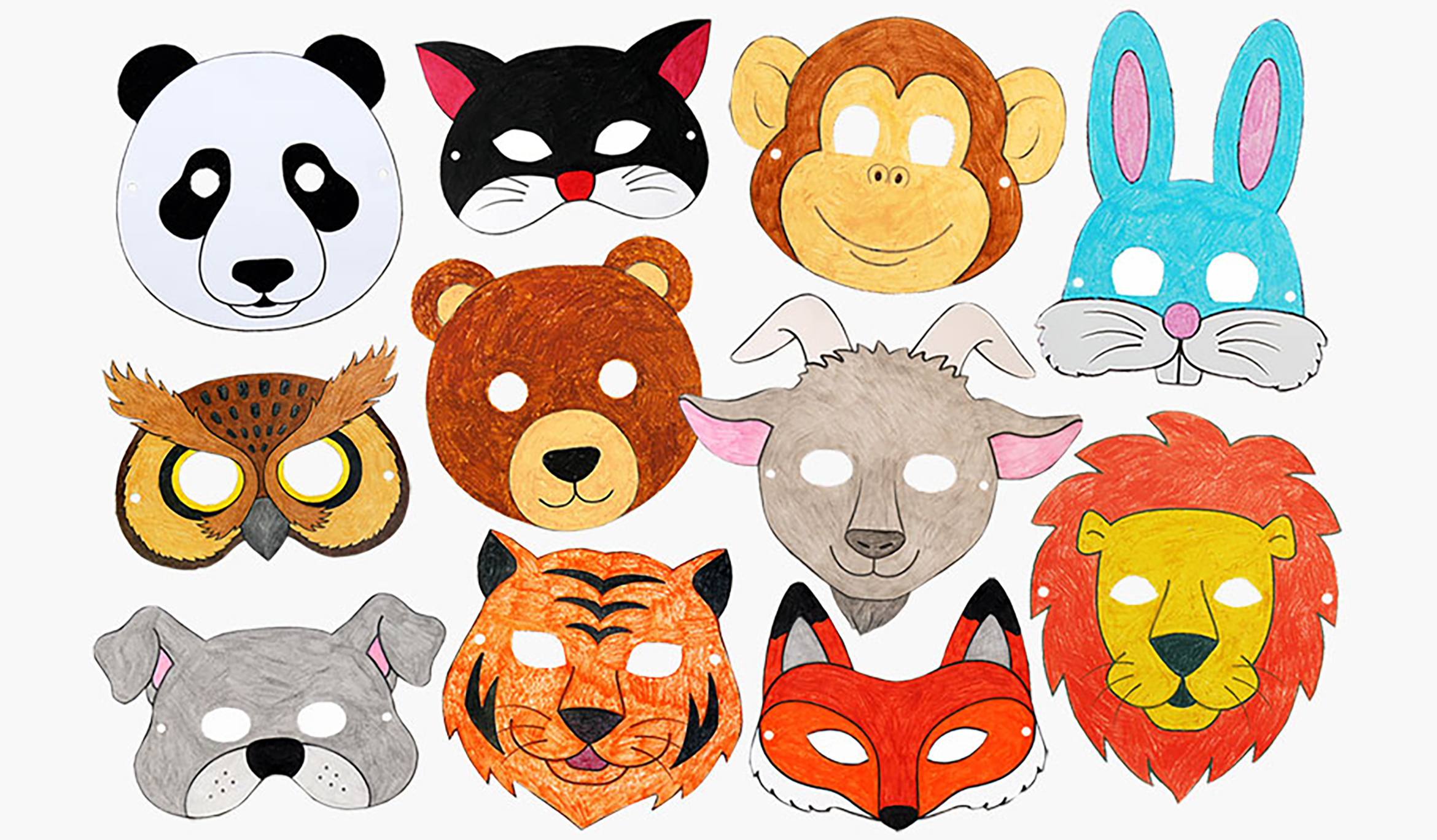 Игры делать маски. Маски животных. Новогодние маски. Маски для дошкольников. Карнавальные маски для детей.
