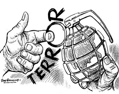 Раскраска на тему терроризм