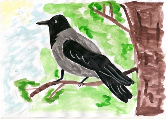 Рисование грача в средней группе. Рисование ворона. Рисование для детей ворона. Ворона рисунок детский. Рисунок вороны для детей.