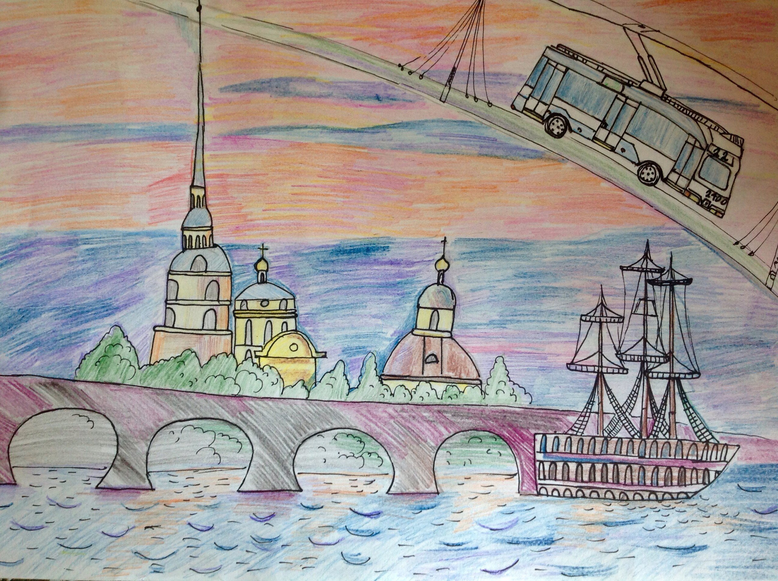 Детские рисунки Санкт-Петербурга