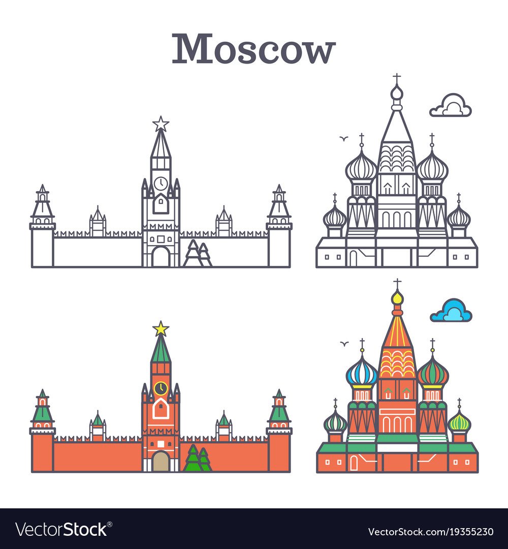 Контур достопримечательностей Москвы