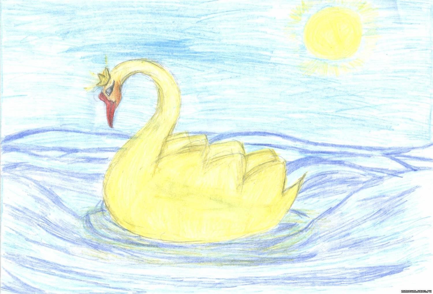 Царевна лебедь рисунок 2 класс для детей