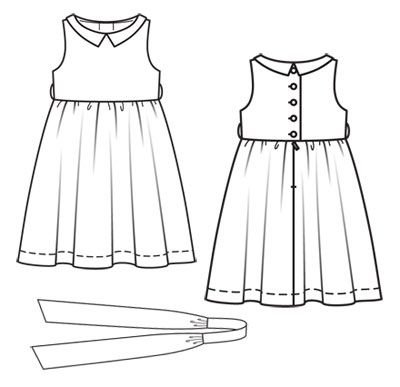 Эскиз детского платья