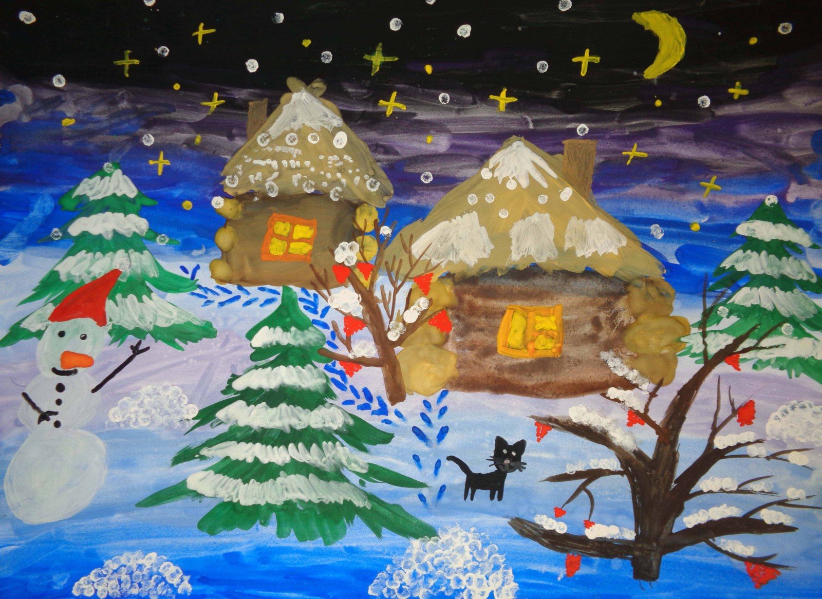 Рисунок Зимушка зима 4 класс