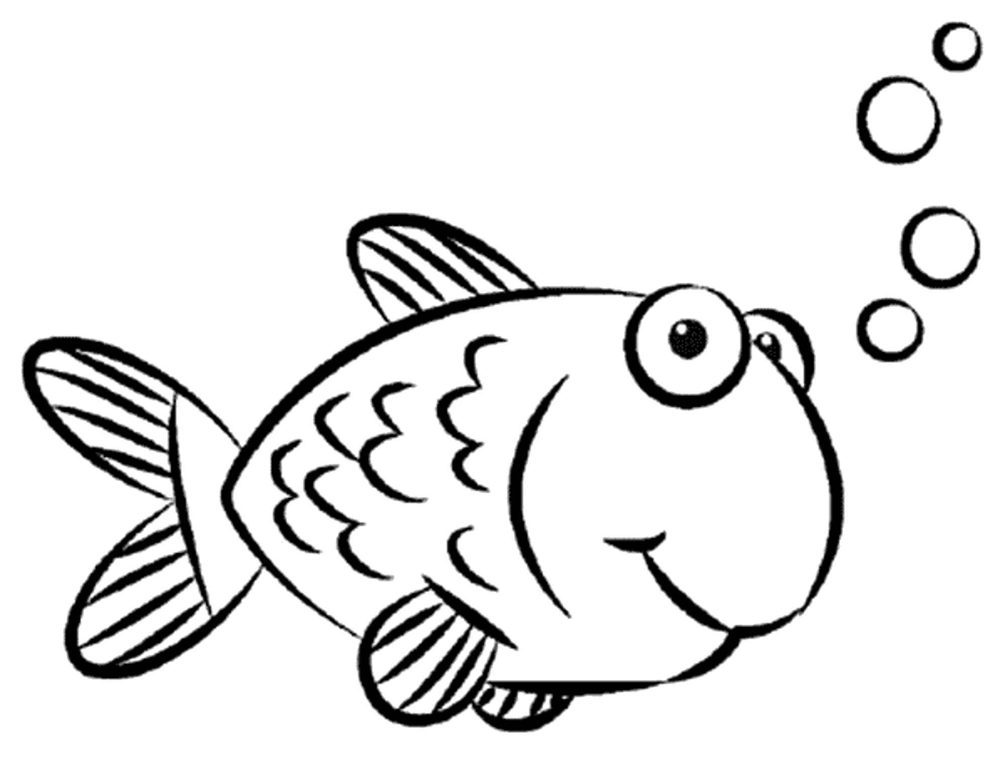 Рыбка карандашом для детей