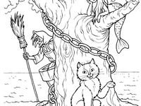 Дуб и кот ученый рисунок детский (53 фото)