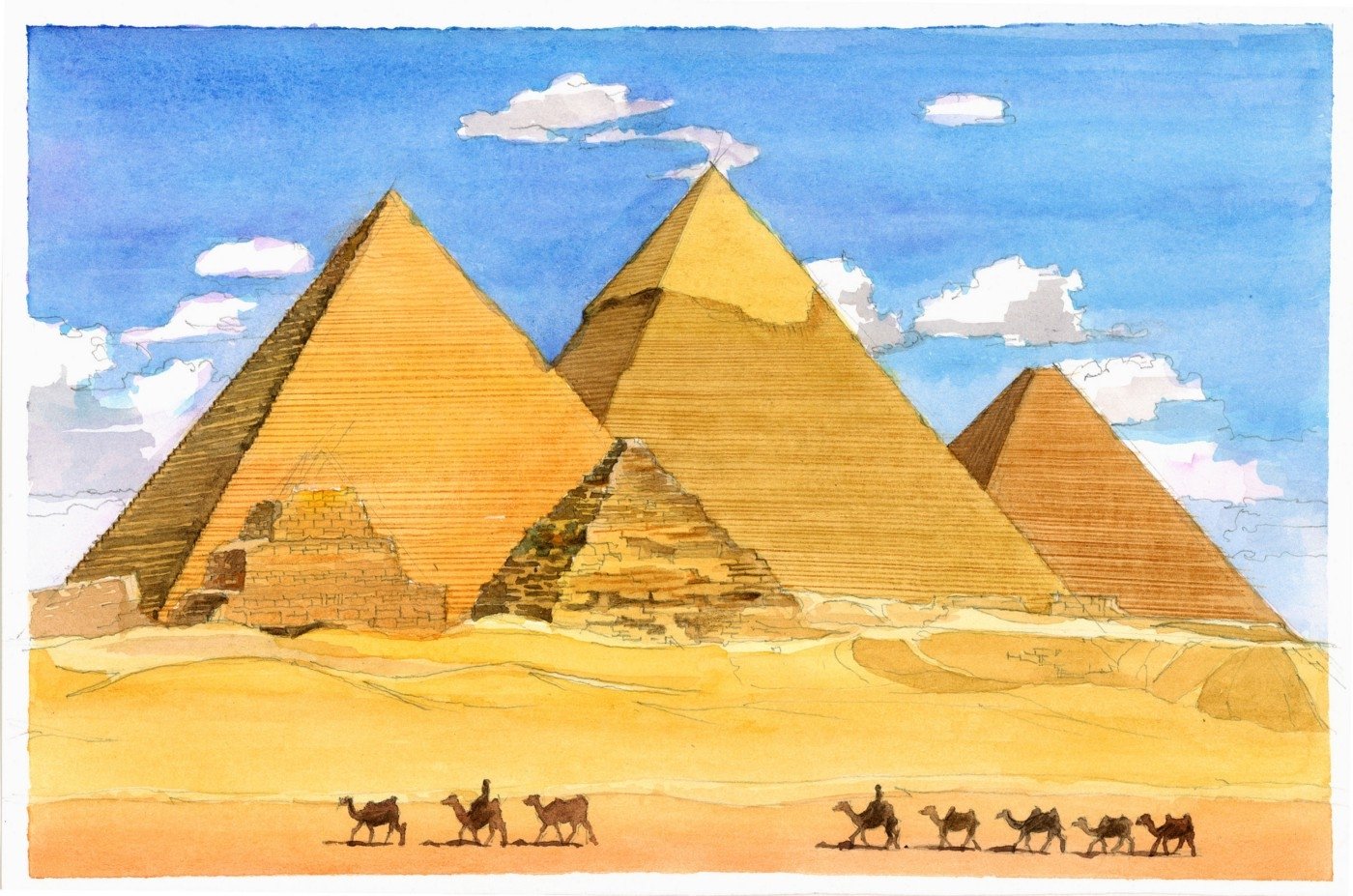 Древний египет рисунки 5 класс изо. Пирамида Хеопса сфинкс древний Египет. 7 Чудес света пирамида Хеопса сфинкс. Египет пирамида Хеопса для детей. Пирамида Хеопса в Египте рисунок.