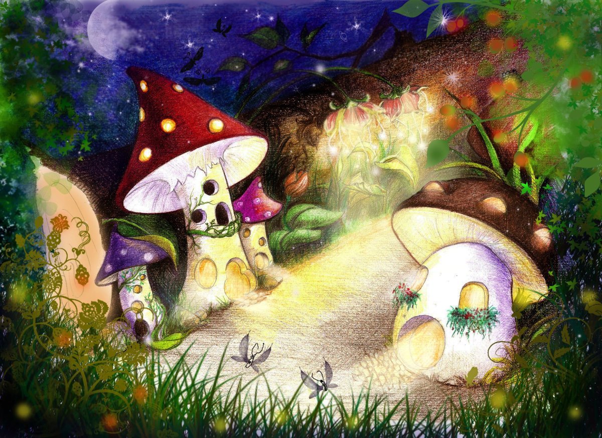 Волшебный лес рисунок